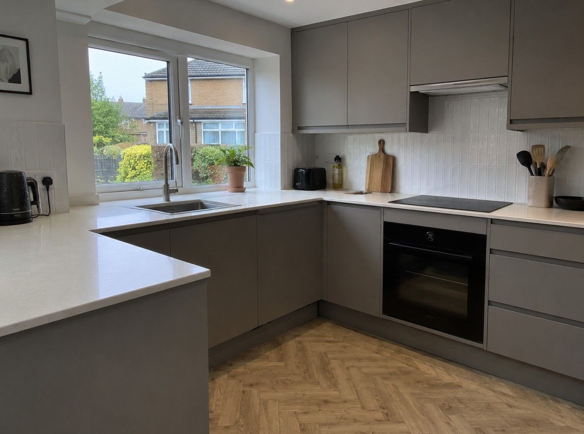 Newly fitted kitchen installed by Derbyshire Joinery Specialists for a homeowner in Long Eaton, South Derbyshire