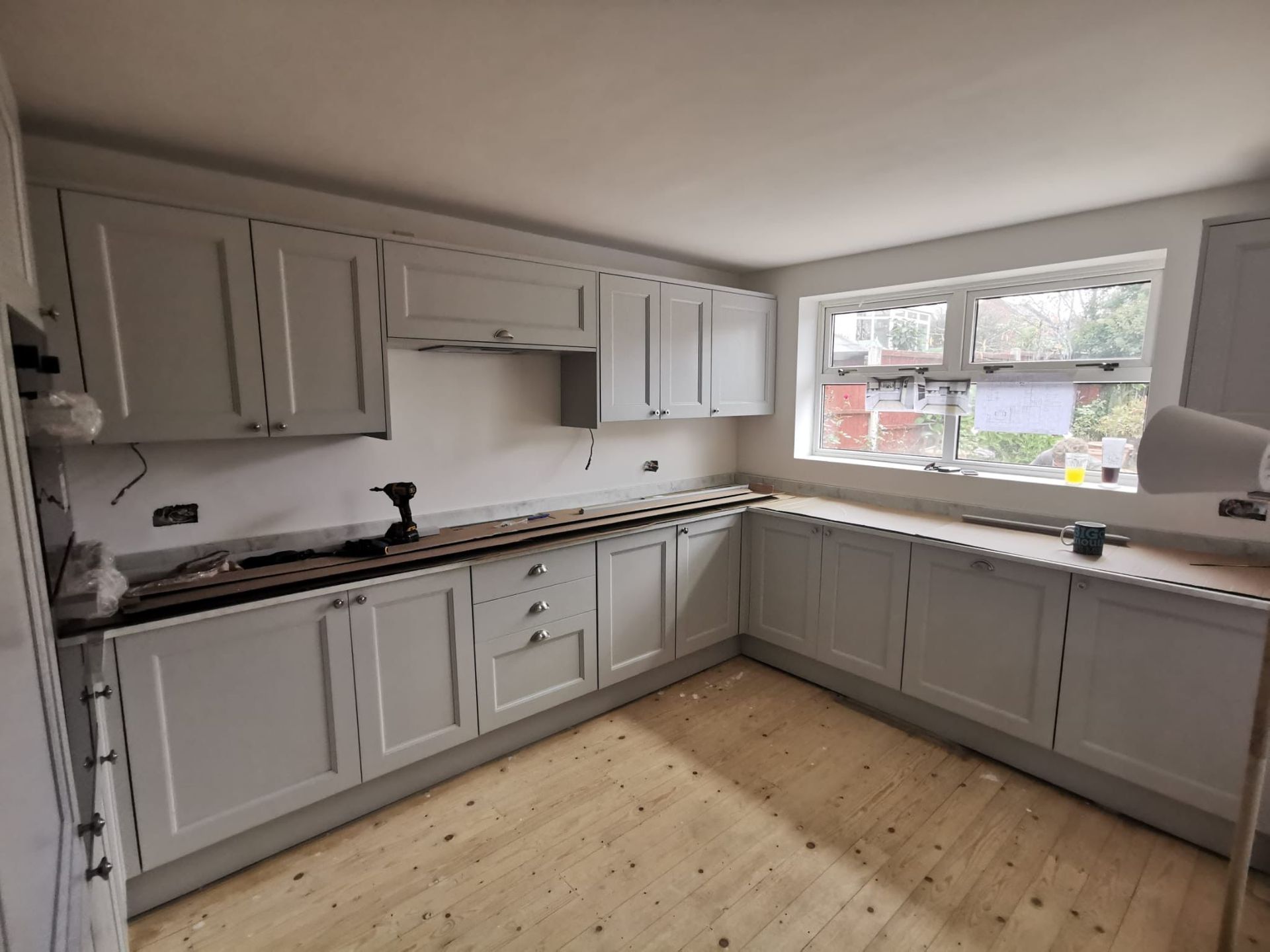 Derbyshire Joinery Specialists kitchen fitters of Howdens units for customer in Ripley