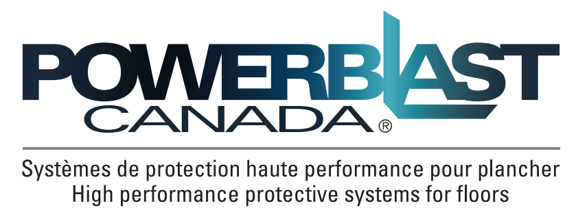 Le logo de powerblast canada est un système de protection haute performance pour les sols.