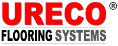 Le logo des systèmes de revêtement de sol Ureco est rouge et noir.