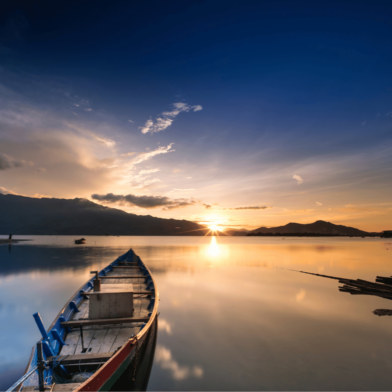 Canoe at Sunset