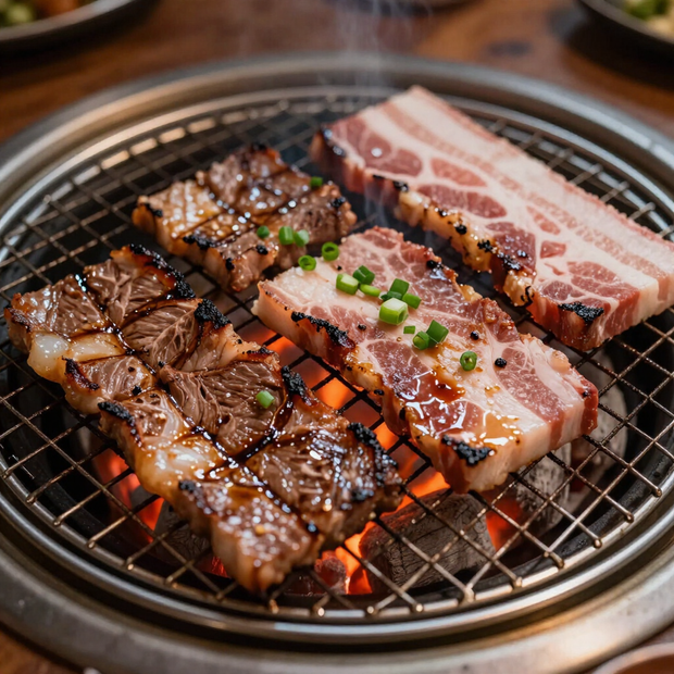 Combo A classic AYCE Korean BBQ spread at YOI BBQ & Hot Pot Montclair CA