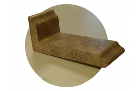 A piece of wood is sitting in a circle on a table