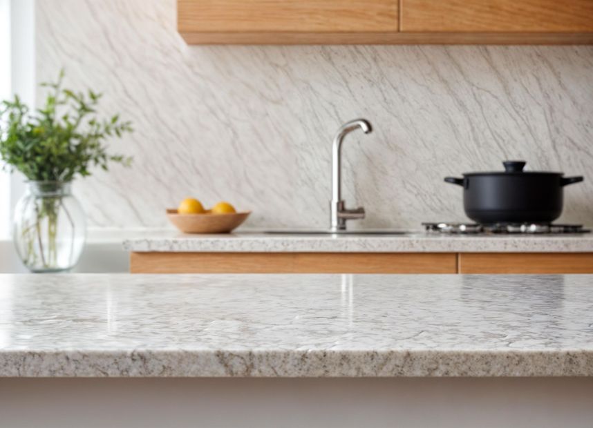 A kitchen with a pot on the stove and a bowl of lemons on the counter.