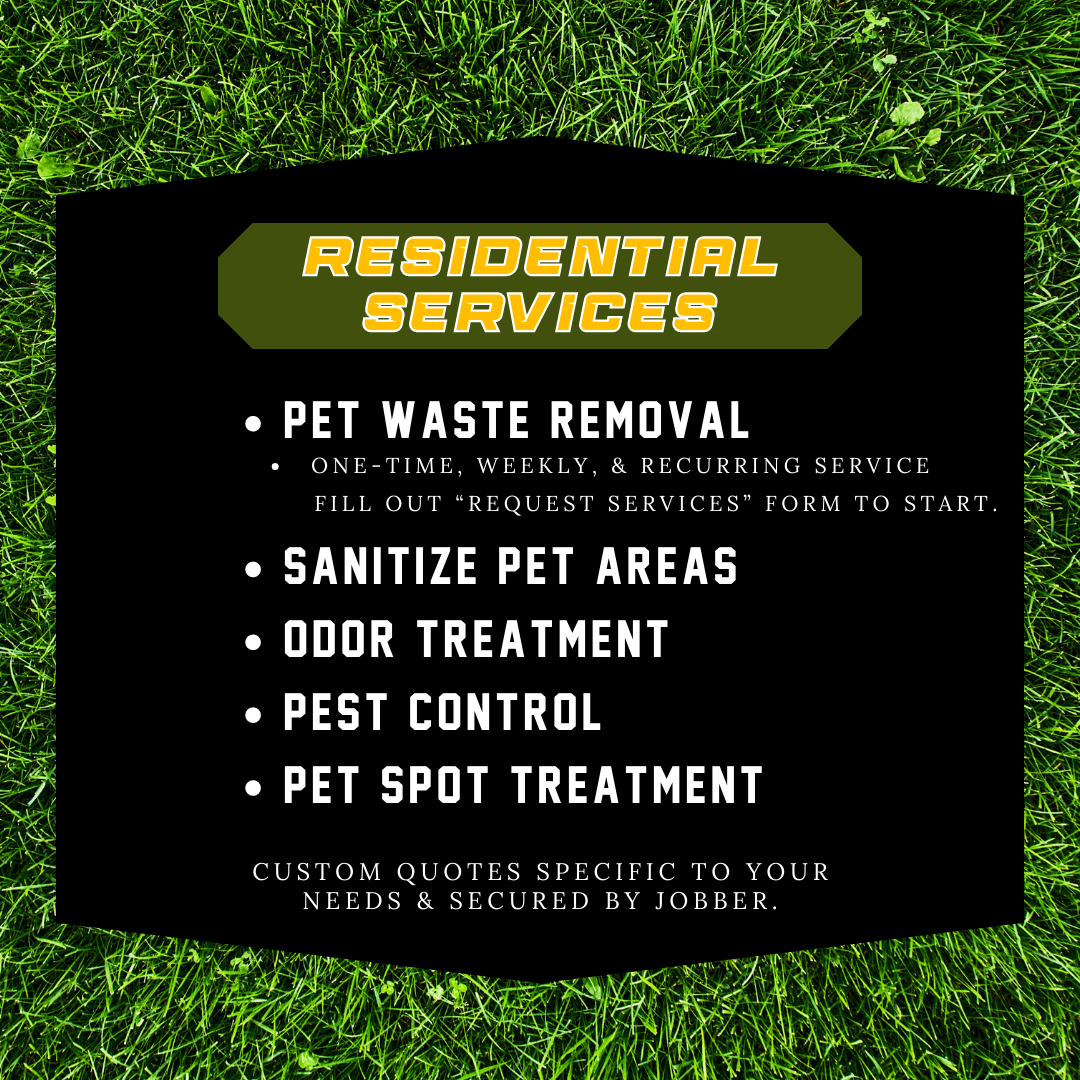 A sign that says residential services on it