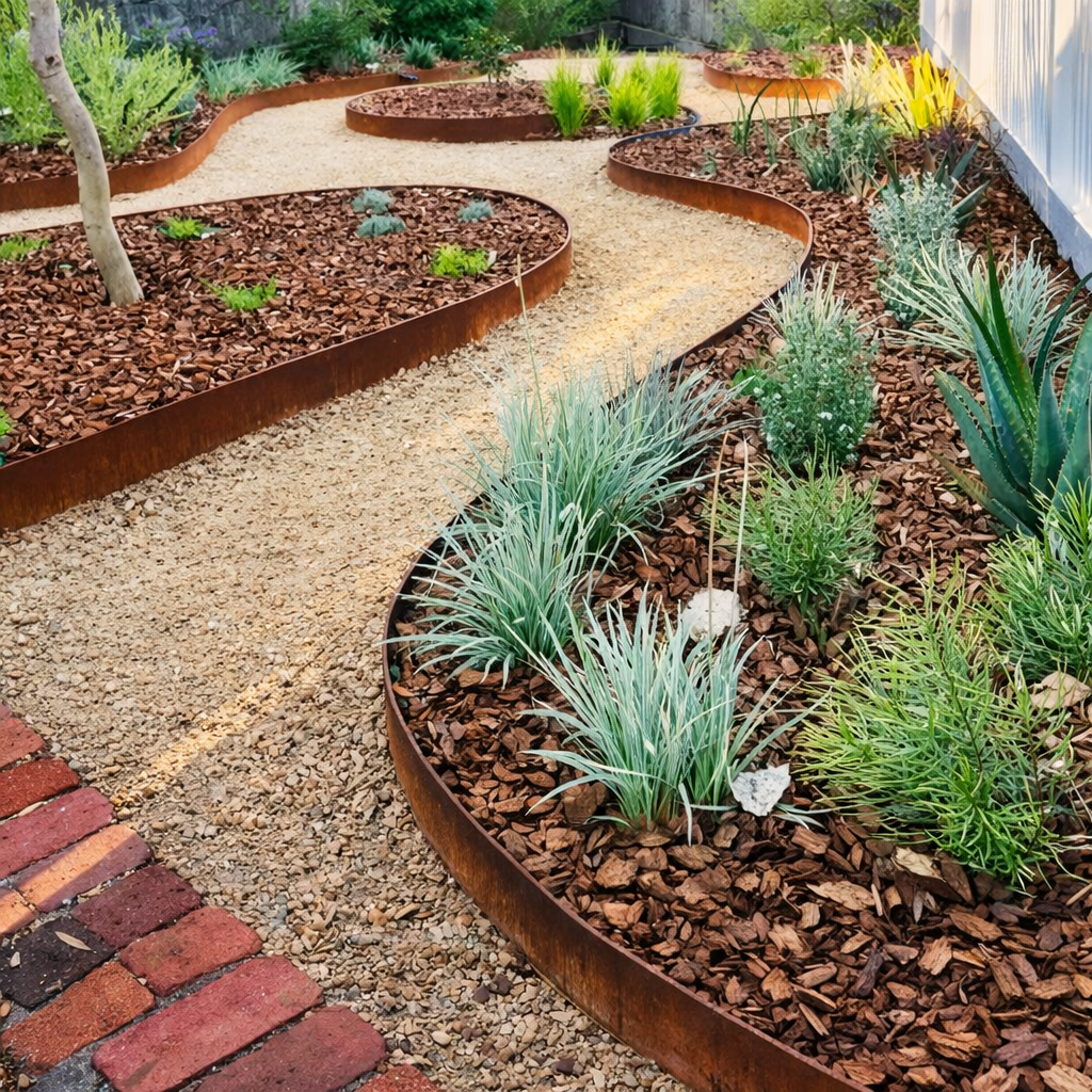Stone Path Winding Through a Garden with White Gravel — Bonville Landscape Centre in Bonville, NSW