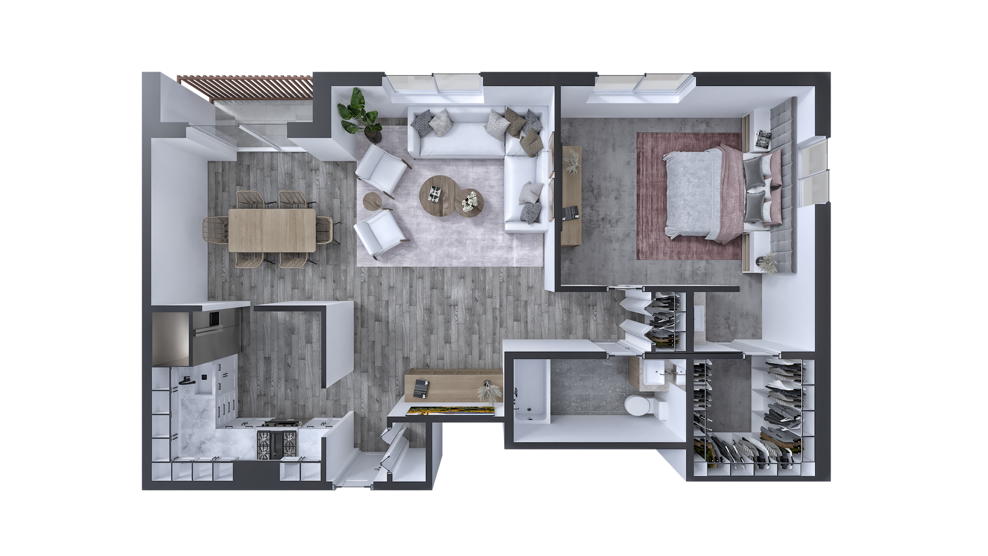 oen bedroom floorplan