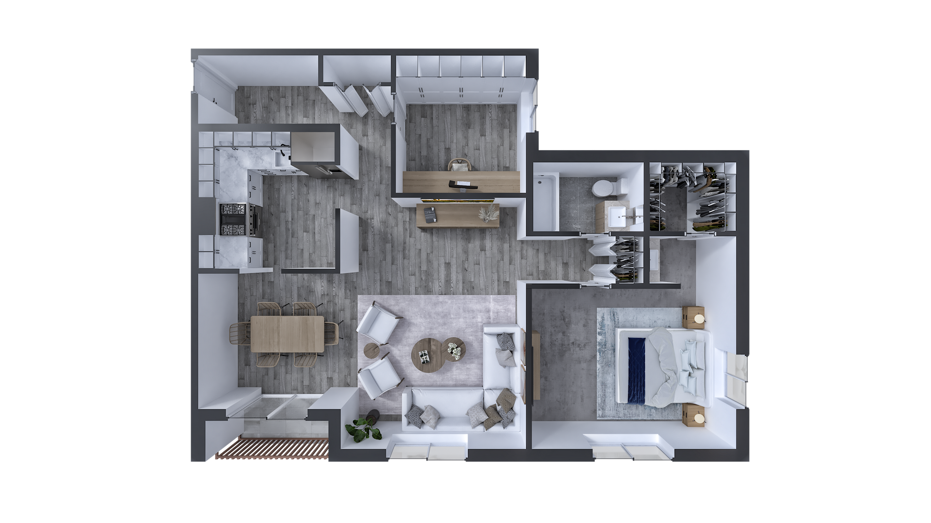 oen bedroom floorplan