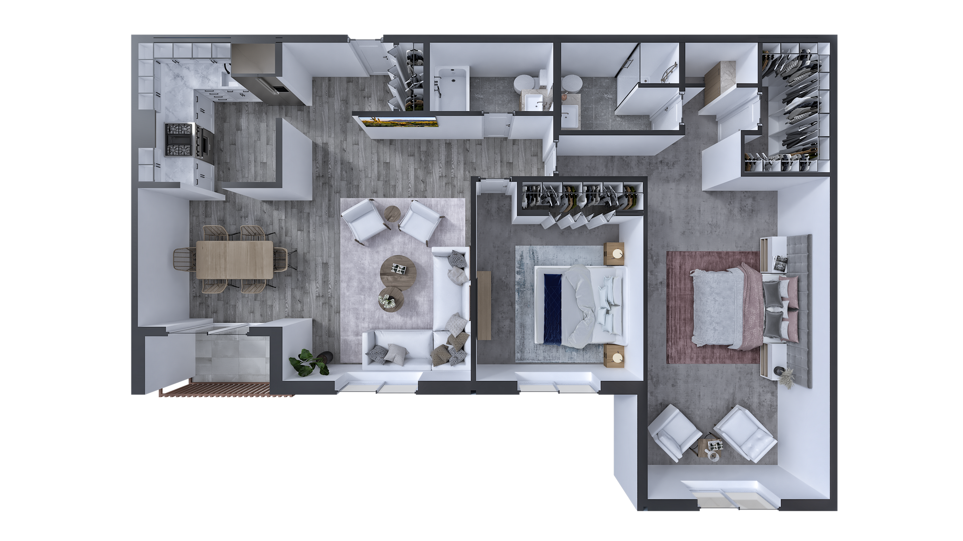 two bedroom floorplan