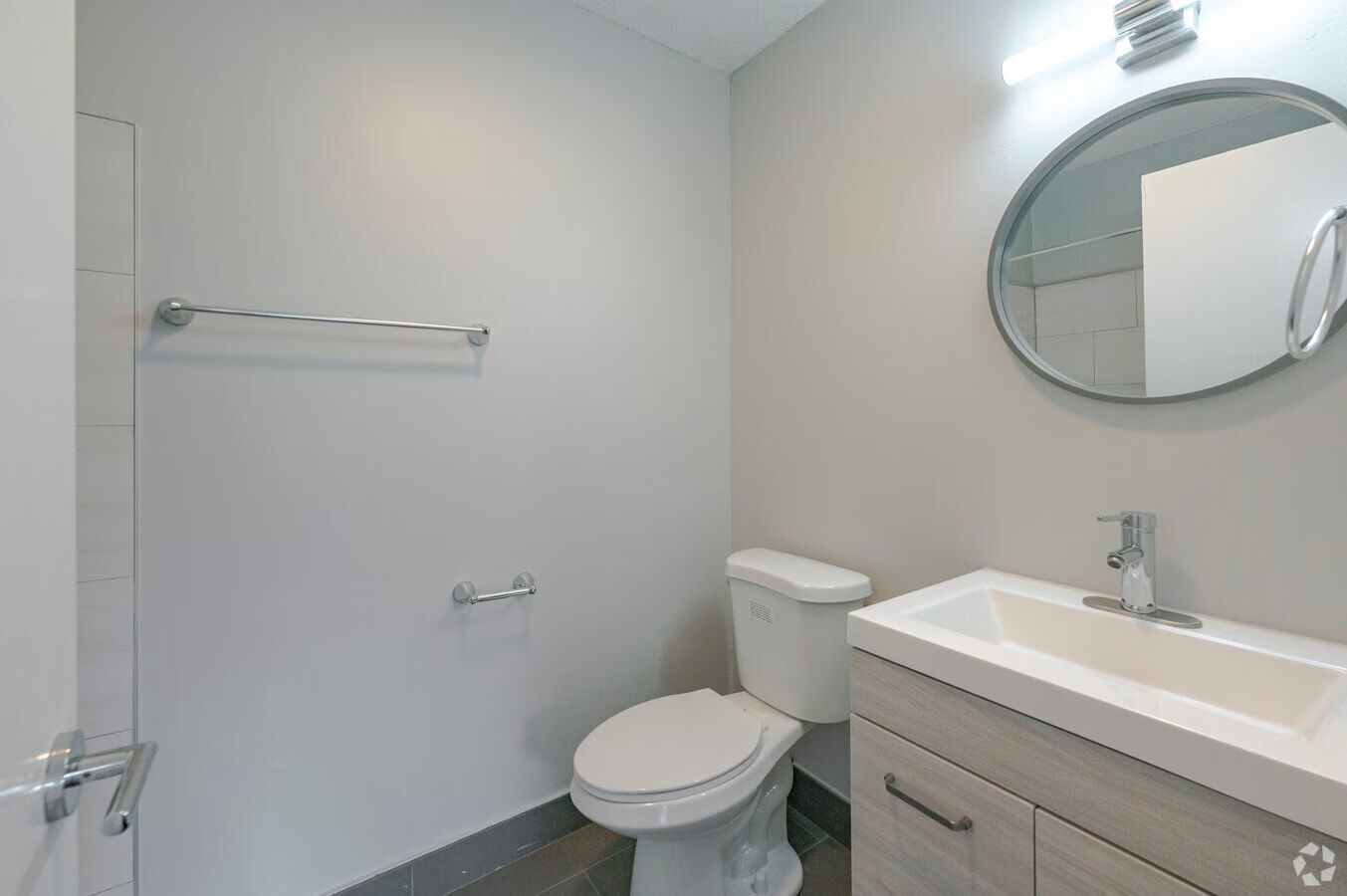 Renovated bathroom in a one-bedroom Avon Woods apartment