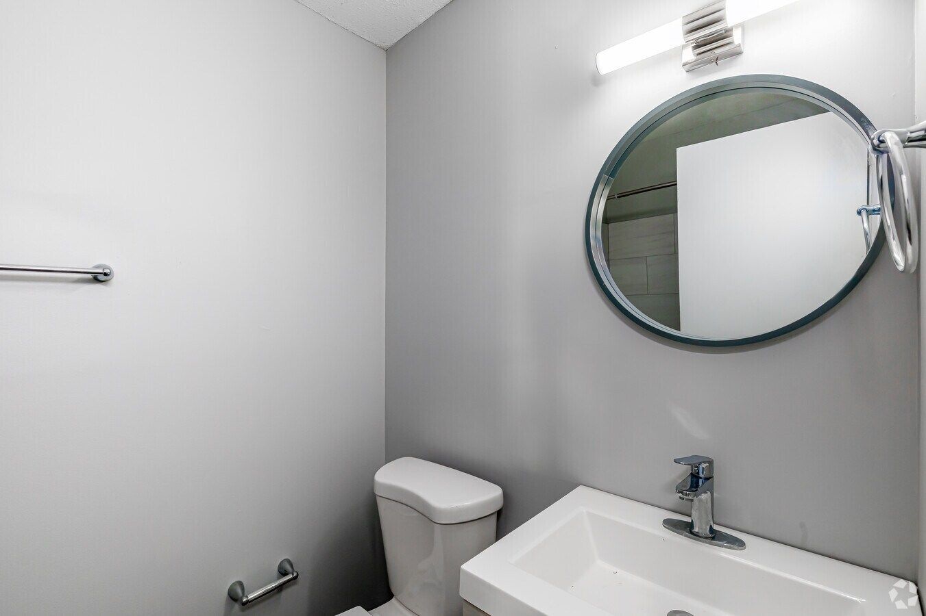 Renovated bathroom in a two-bedroom Avon Woods apartment