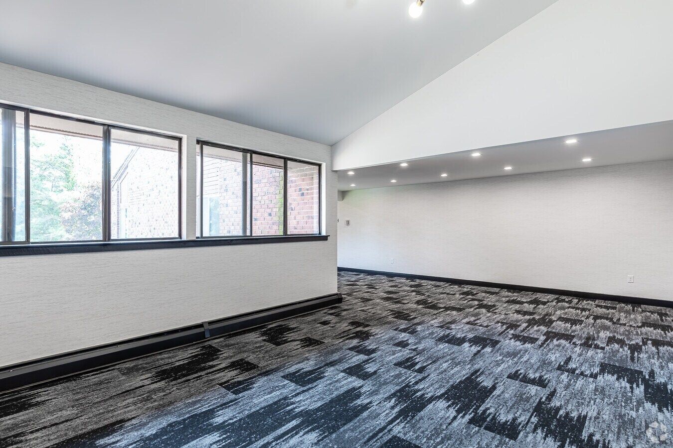 Renovated common area interior at Avon Woods Apartments