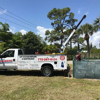 White Crane Truck — Stuart, FL — Stuart Plumbing