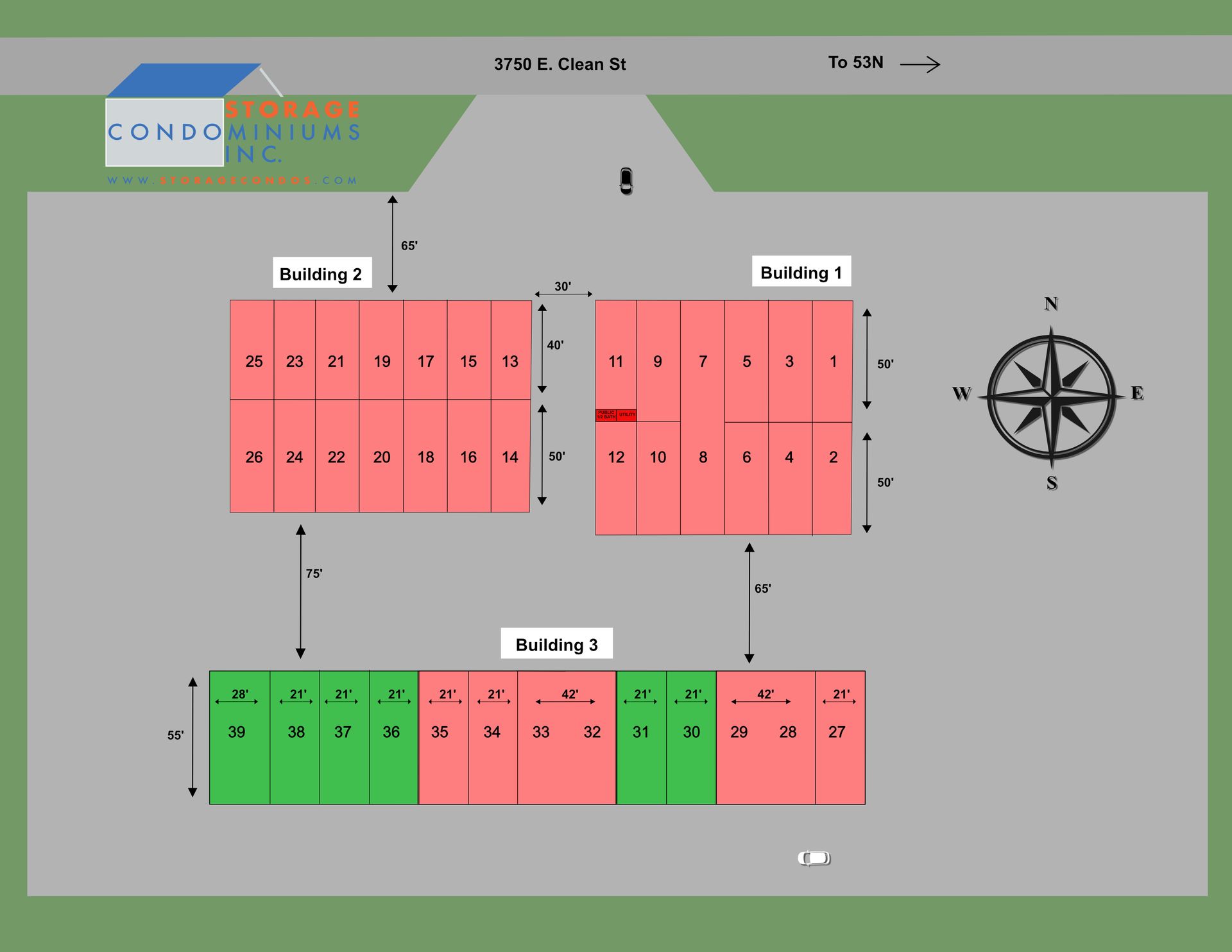 Storage Condos Site Plan - Clean Street Location- CSC Project 5