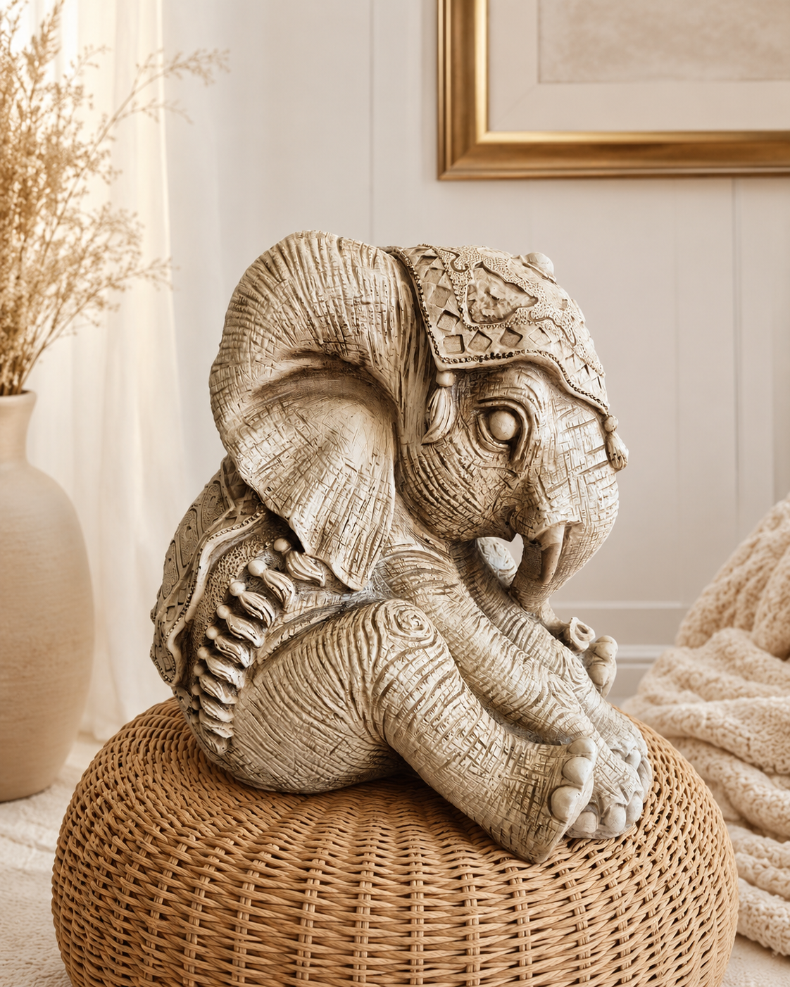 Elefante Sentado Resina
