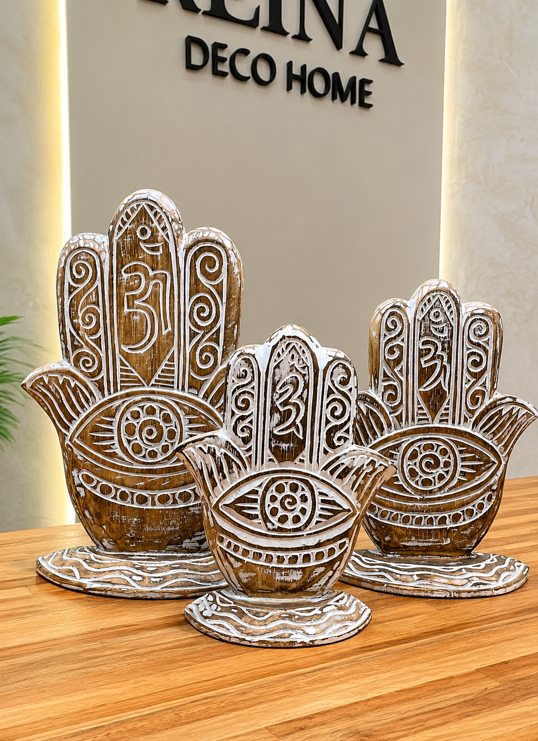 Mano de Fátima Decorativa de Madera