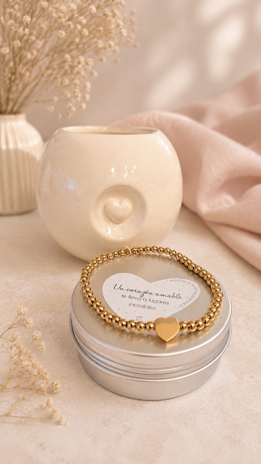 Mate Corazon+Pulsera Corazon c/Alas