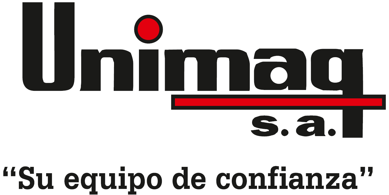 El logo de unimag sa es negro y rojo y dice ``su equipo de confianza''.