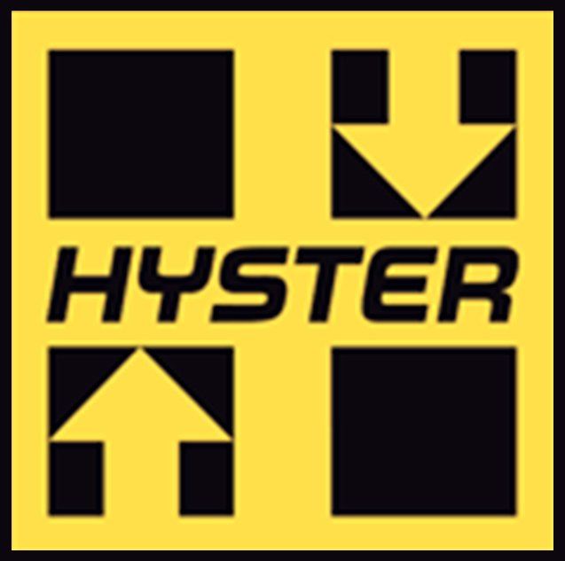 Un logo amarillo y negro para hyster.