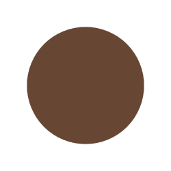 A brown circle on a white background.