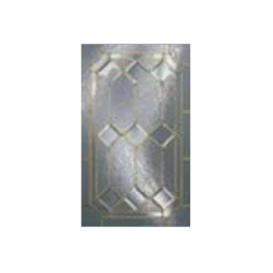 A picture of a stained glass window with diamonds on it.