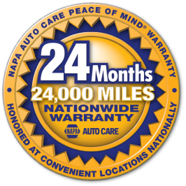 A Napa auto care 24 months 24000 miles nationwide warranty | BJ’s Automotive Diagnostic Center