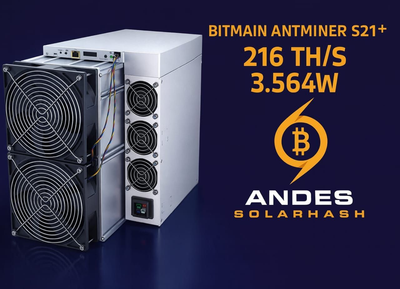 Entrega a cliente en Chile, Minero Bitmain Antminer S21 +, 216 Th/s, 3.564W