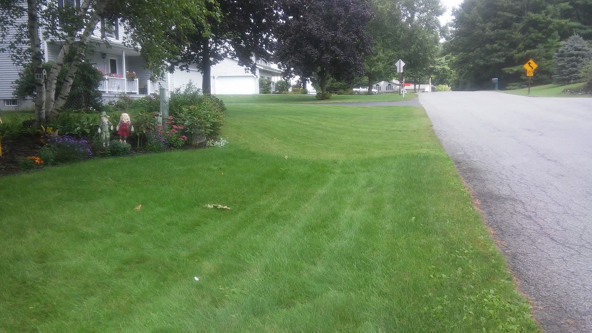 lawn in front of home