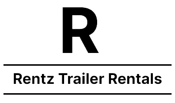 A black and white logo for Rentz Trailer Rentals.