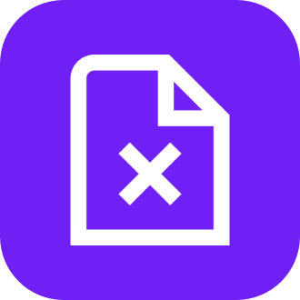 Icon representing improper document handling