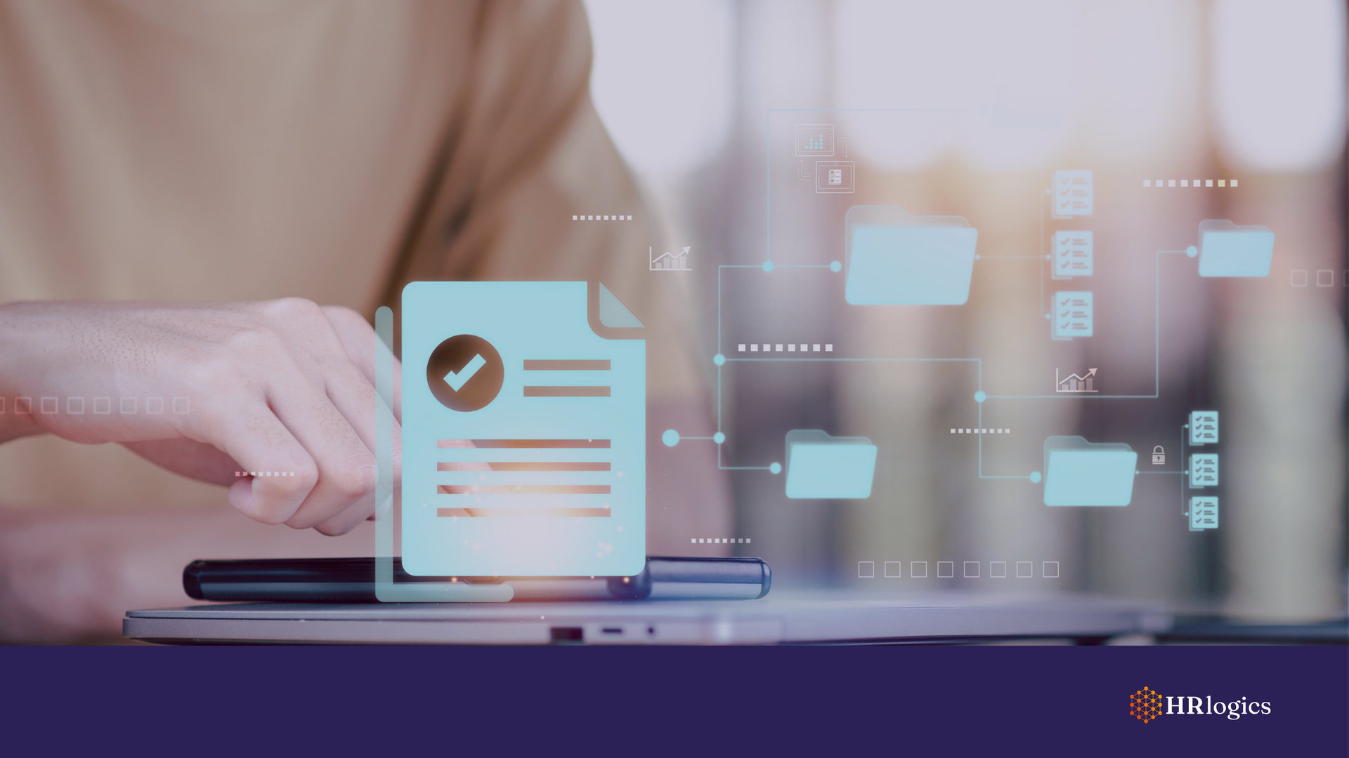 Employee accessing verification data via mobile—showing control and trust in HR