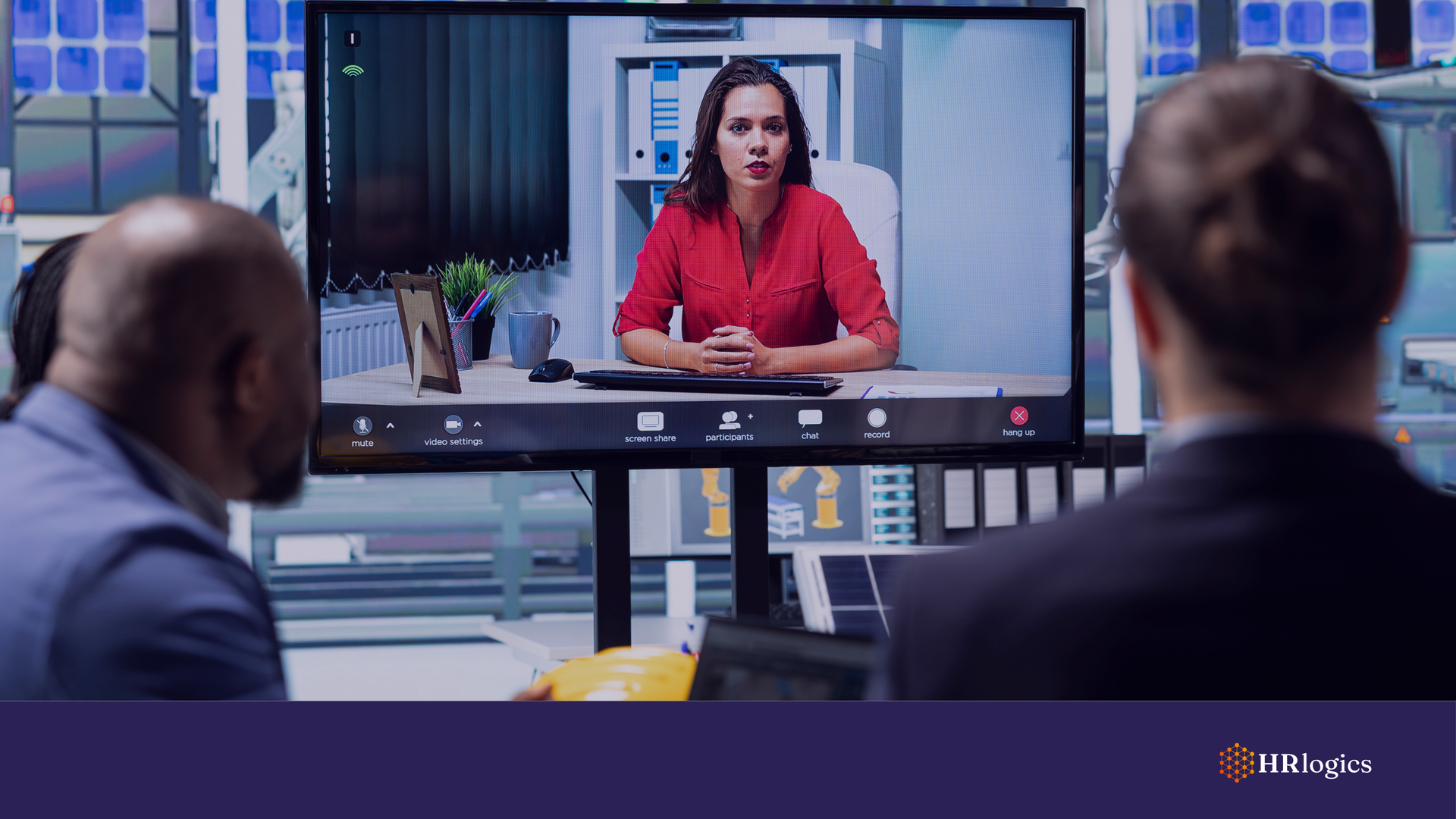 HR manager and UI hearing specialist in a virtual session, reviewing unemployment claim strategy.