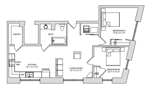 Garden View Floor Plan 1