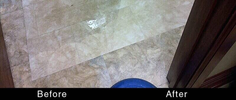 Ceramic Cleaning — Before and After Wet Tiles in Hattiesburg, MS