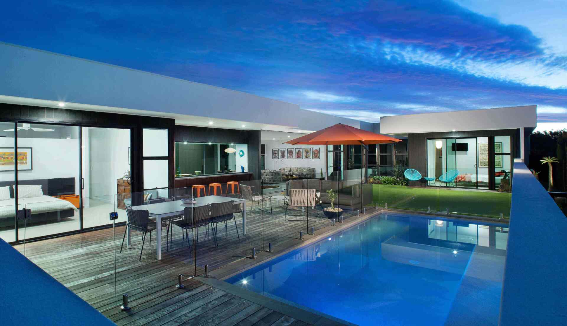 beautiful relaxing pool at night - Coastal Pools Coolangatta