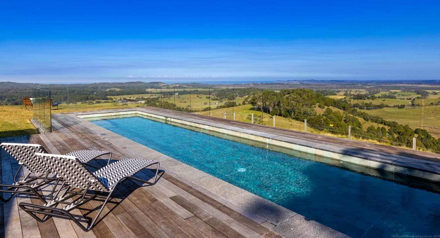 Outdoor Pool With Lowland View — Quality Swimming Pools in Coolangatta, QLD