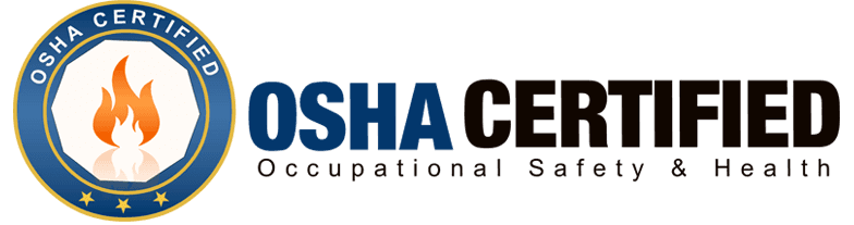 A logo for osha certified occupational safety and health