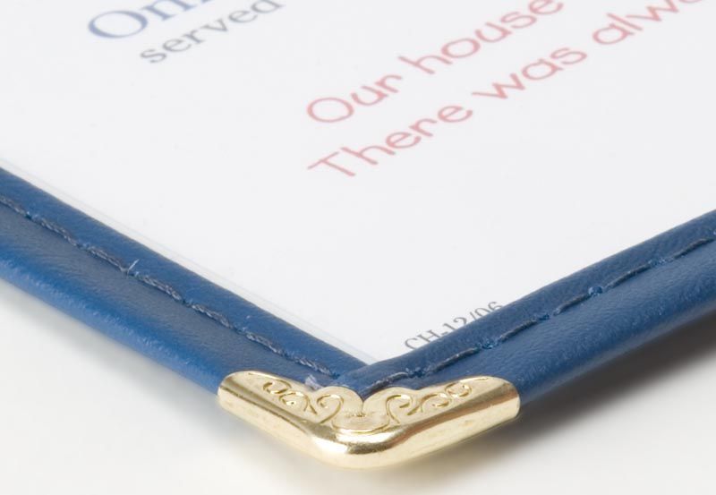 a close up of a menu that says our house there was always