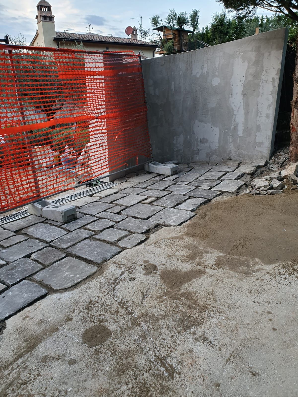 piastrellatura esterno pietre cemento