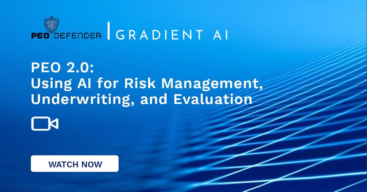 PEO 2.0: Using AI for Risk Management, Underwriting, and Evaluation