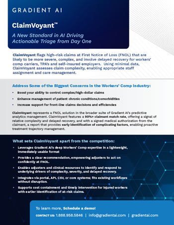 ClaimVoyant™ - A New Standard in AI Driving Actionable Triage from Day One
