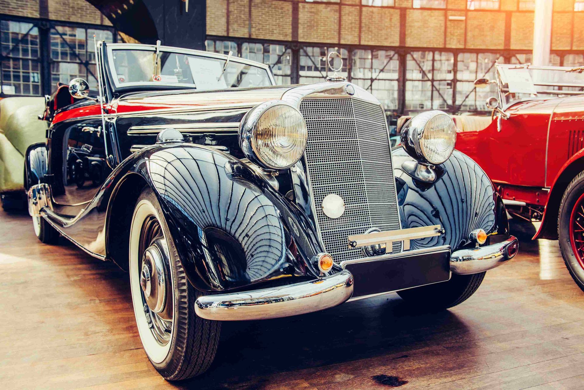 An old car at a show in Lubbock