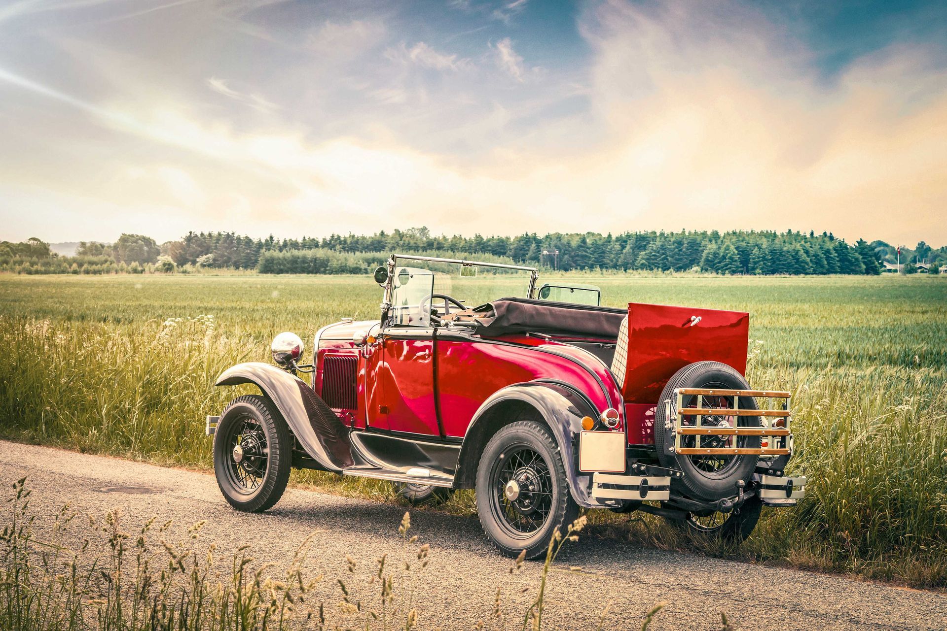 A very old car in cool automobile photography photo