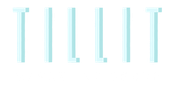 Teal block letters spelling 