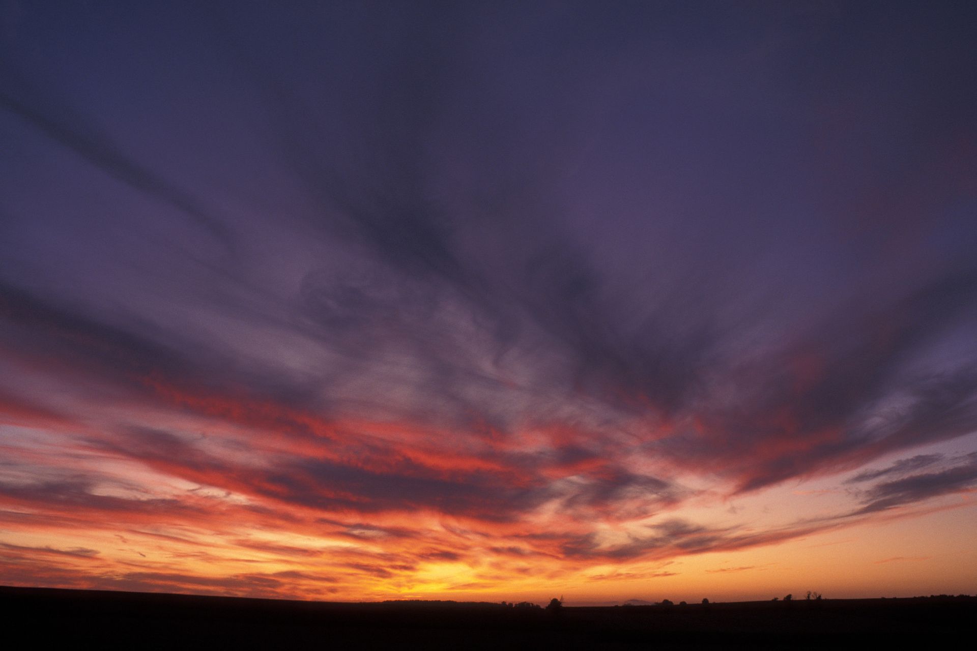 A sunset with a lot of clouds in the sky