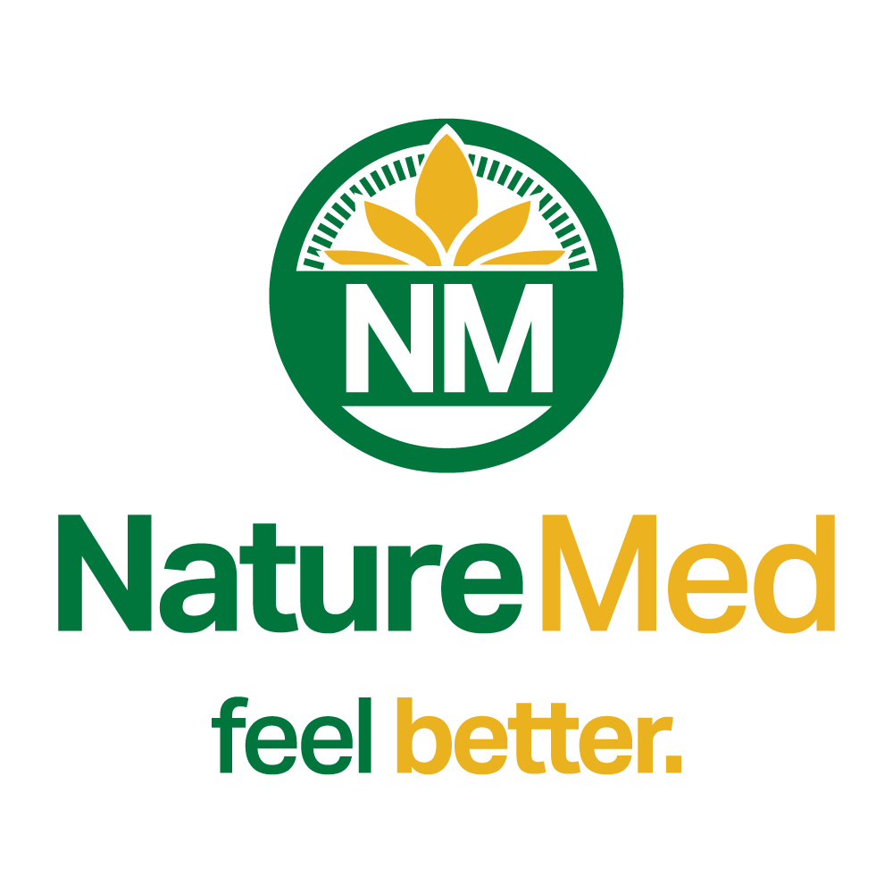 Nm nature med feel better logo on a white background