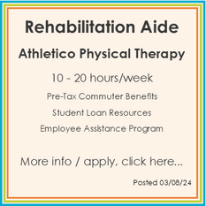 A poster for rehabilitation aide athletico physical therapy.