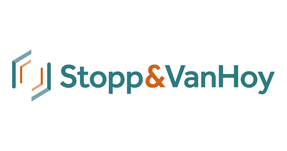 A logo for stopp & van hoy is shown on a white background.