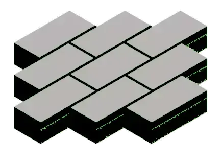 A black and white drawing of a brick wall