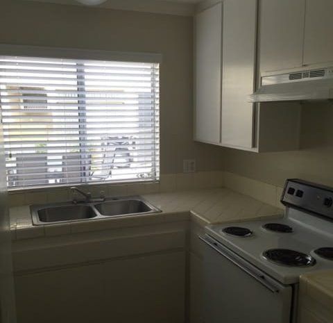 Kitchen with electric stovetop